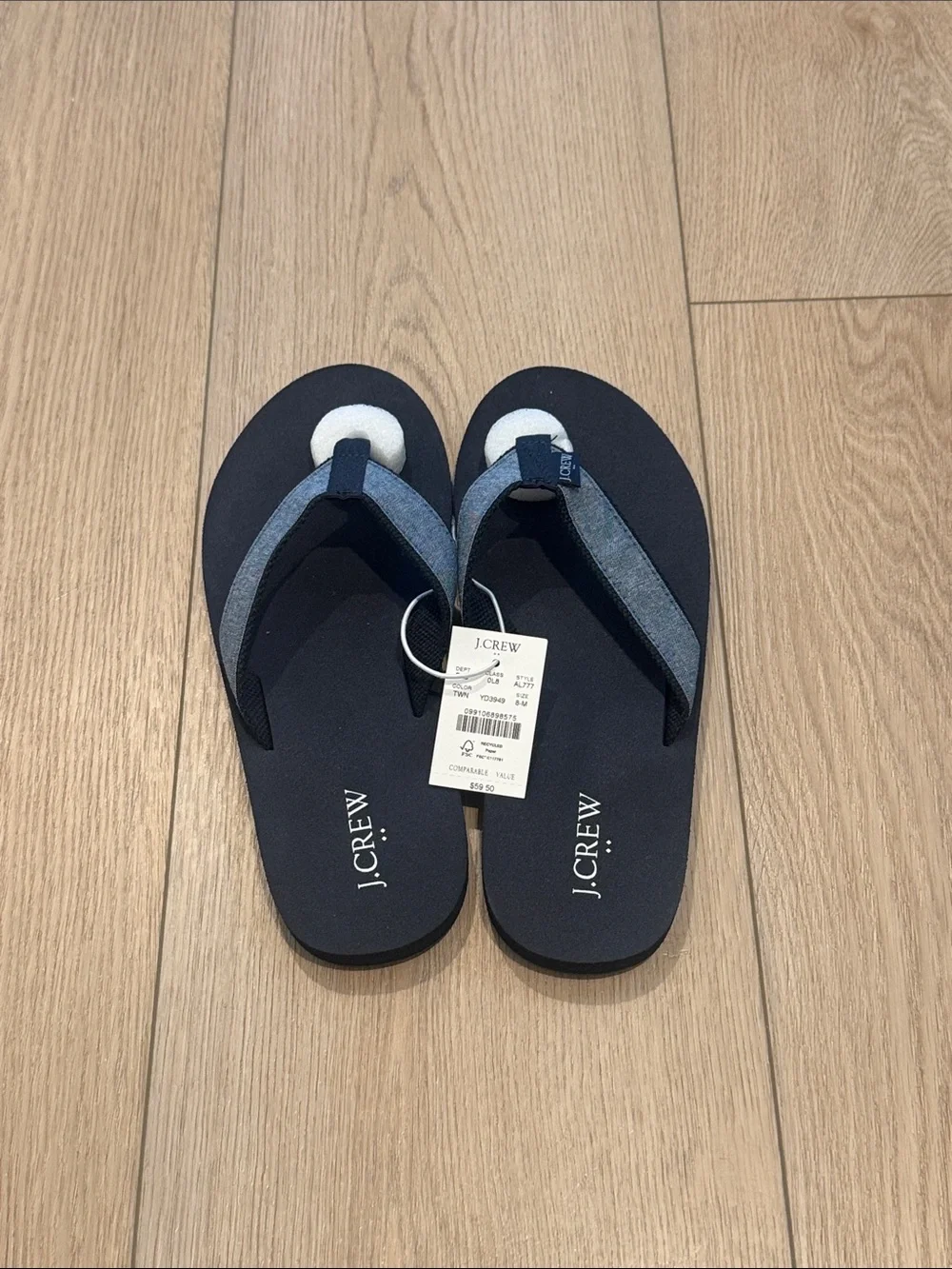 J.Crew Navy Flip-Flops